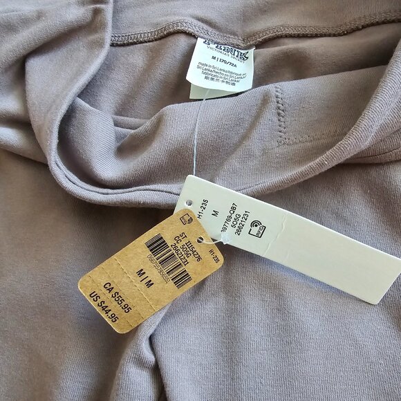 NWT VS PINK M High Waist Full Length Legging Light Mauve w/Silver stripe - Picture 6 of 6